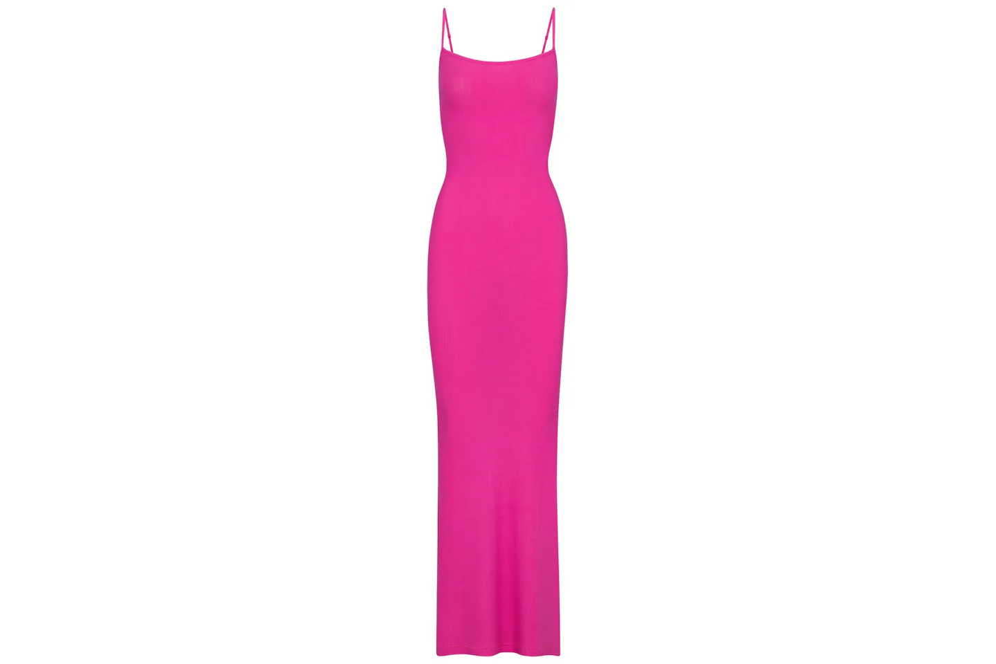 Skims Soft Lounge Long Slip Dress Hot Pink