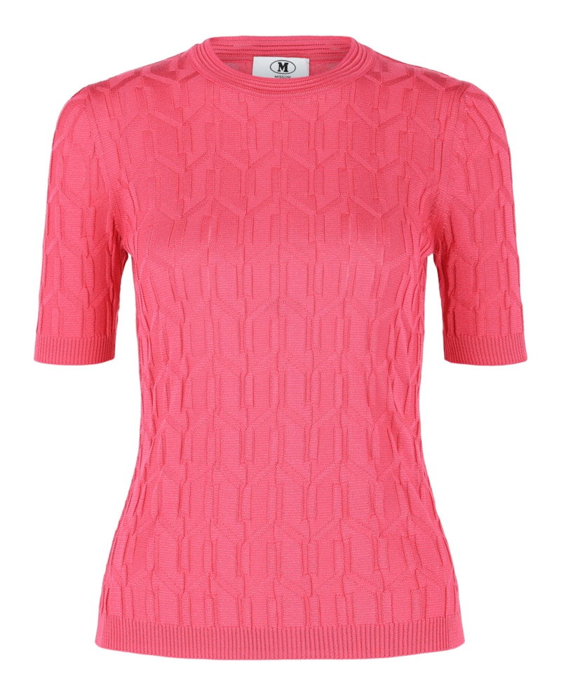 M Missoni Cable Knit Pattern Sweater Fuschia
