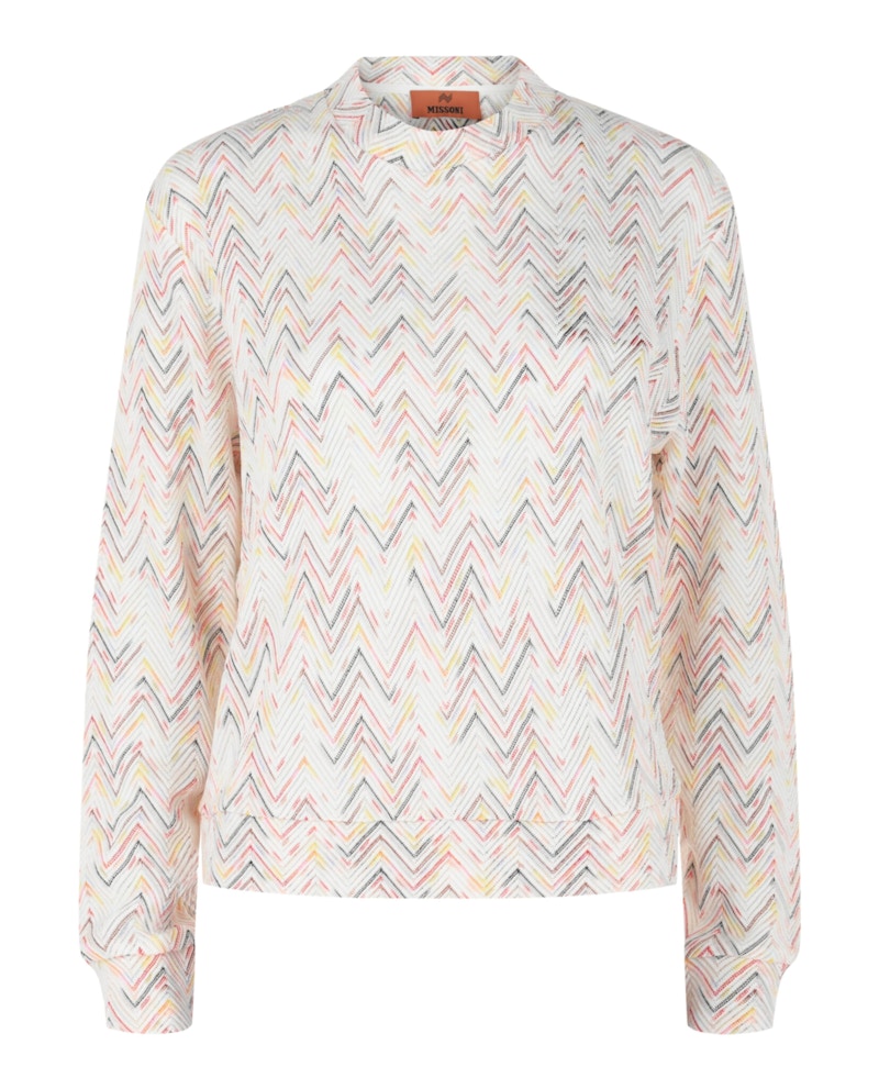 M Missoni Zig Zag Patterned Sweater Multicolor On White Base