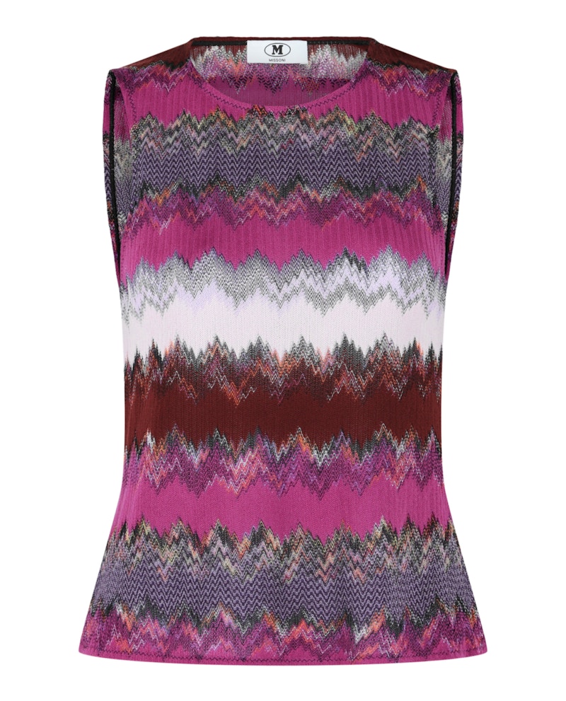 M Missoni Zig Zag Patterned Tank Top Multi Red