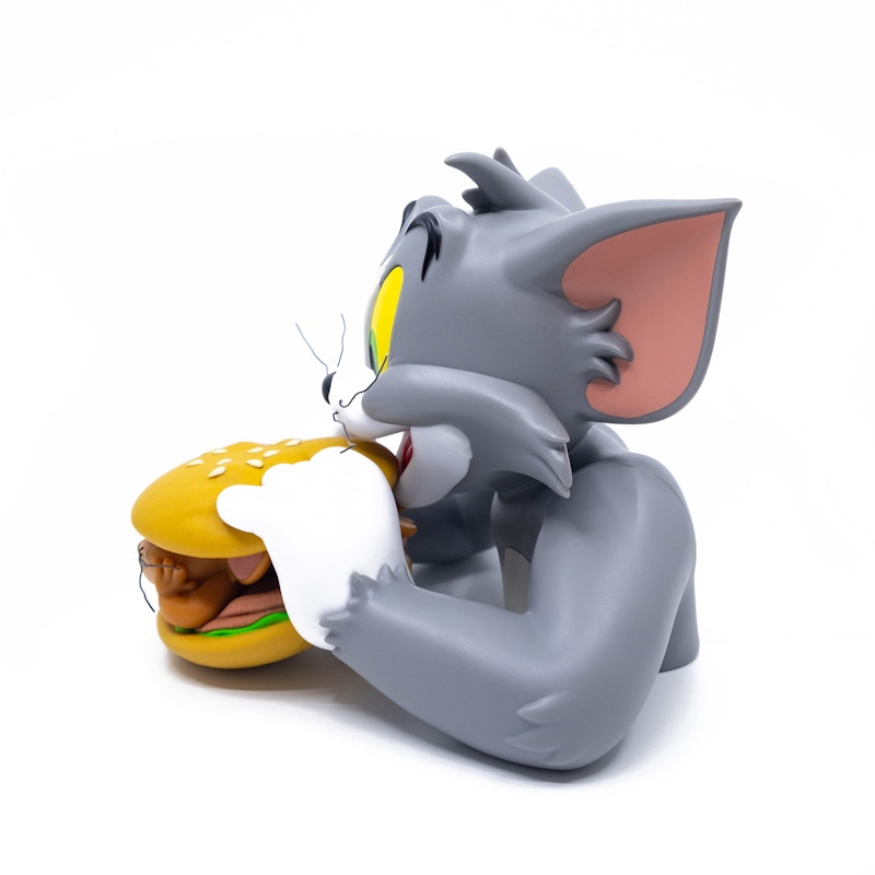 Soap Studio Tom and Jerry Burger Vinyl Bust Toy Grey