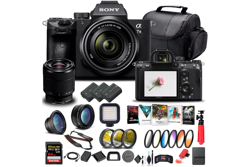 Sony Alpha a7 III Mirrorless Camera / 28-70mm Lens Bundle ILCE7M3K/B_EDI_2STX