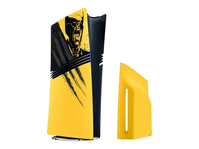 Sony PS5 Pro Marvel's Wolverine Battle Yellow Limited Edition Console Cover Yellow