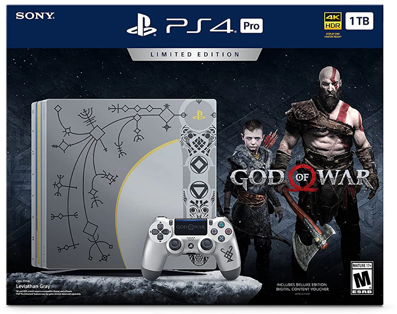 Sony PlayStation 4 Pro 1TB Limited Edition of War Console Bundle 3002212 - US
