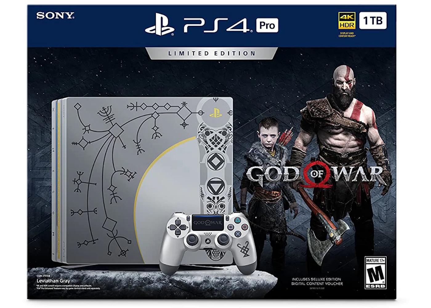 Sony PlayStation 4 1TB Limited Edition God of War Console Bundle 3002212 -