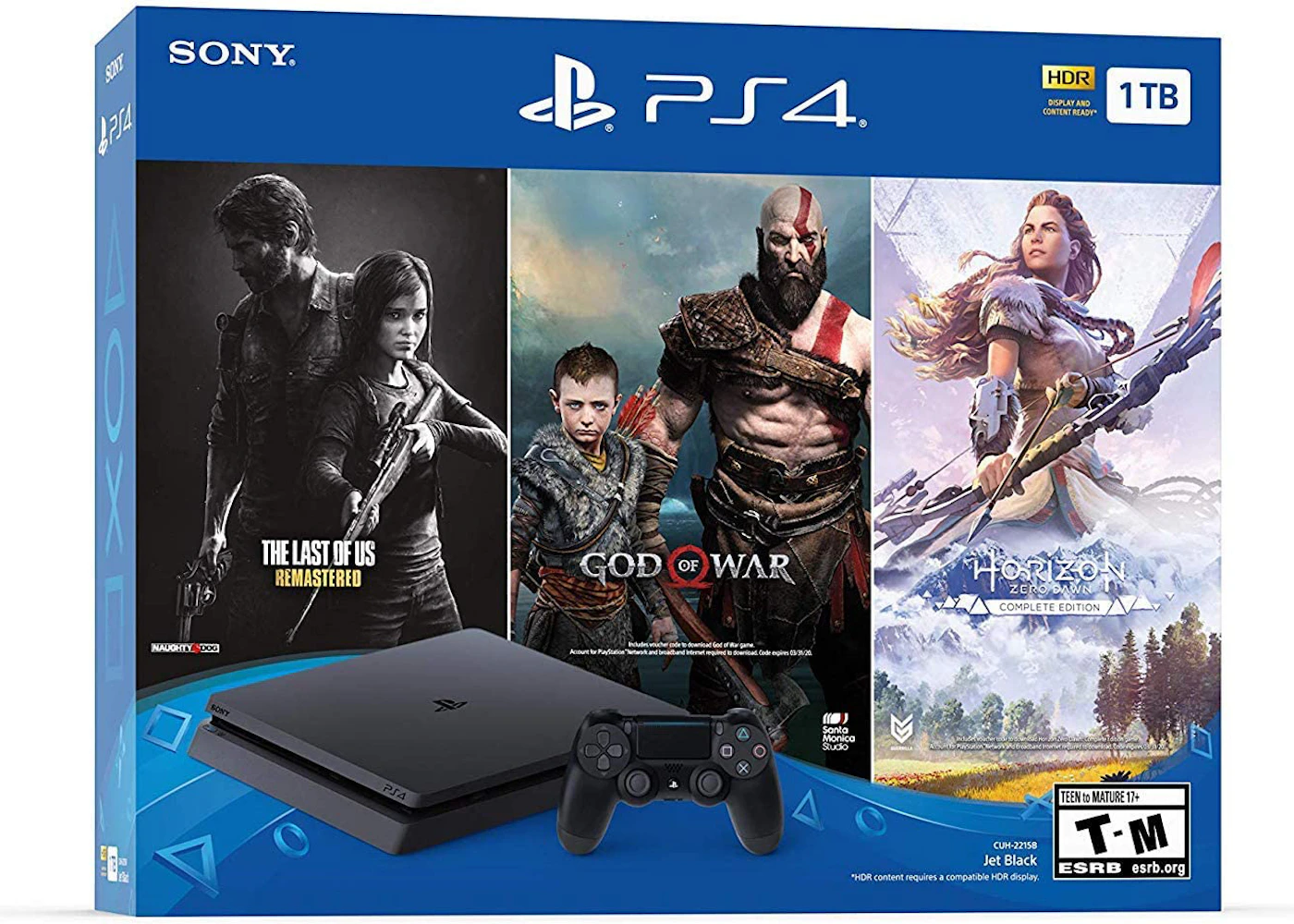 Console Sony Playstation 4 1TB CUH-2215B God Of War Ragnarok no