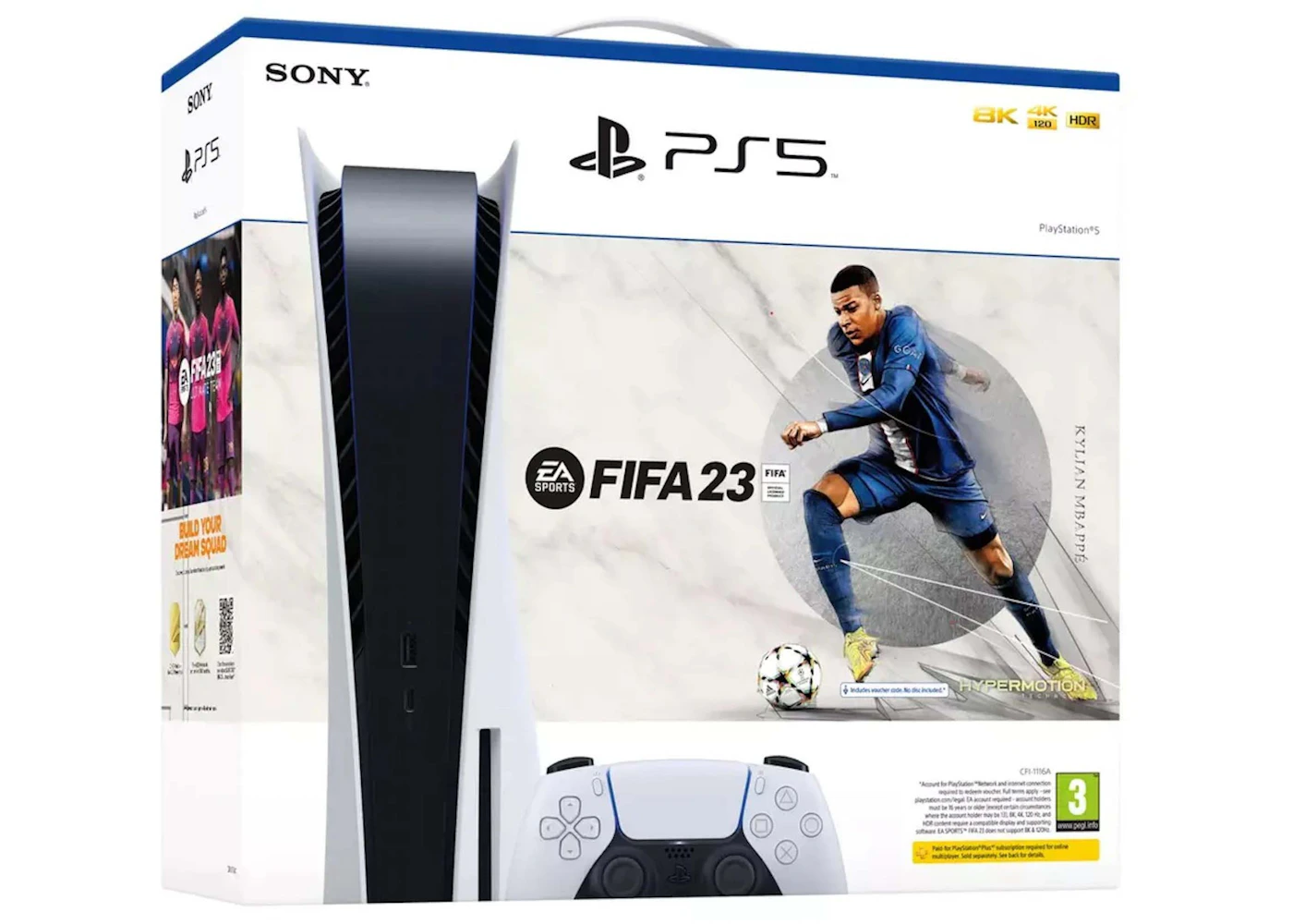 SONY - Bundle PS5 Controller Wireless DualSense White + FIFA 24