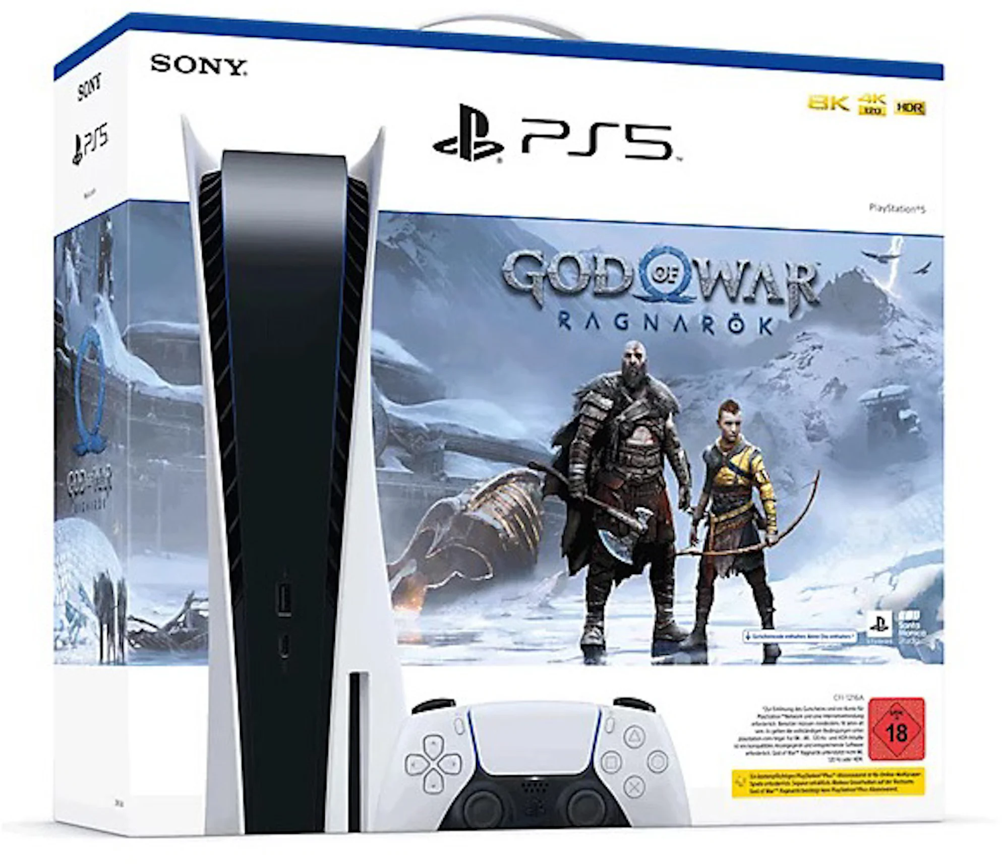 Sony PlayStation 5 PS5 Blu-ray Edition God of War Ragnarök (EU Plug)  Console Bundle - US
