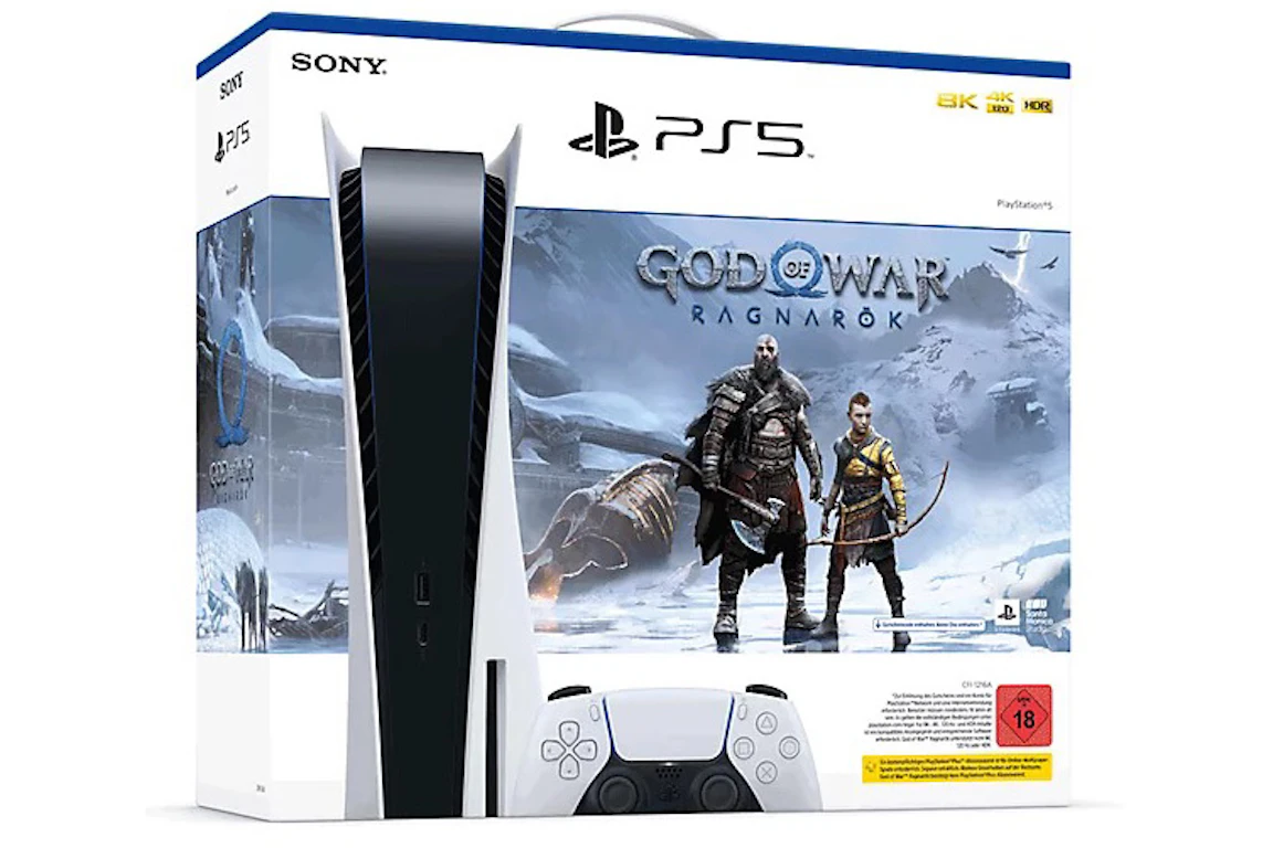 Sony PlayStation 5 PS5 Blu-ray Edition God of War Ragnarök (EU Plug) Console Bundle