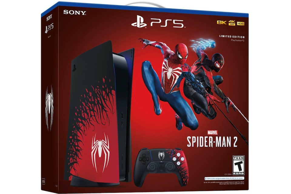 Sony PlayStation 5 PS5 Slim Ultra HD Blu-ray Marvel's Spider-Man 2 Console  (US Plug) CFI-2000 - US