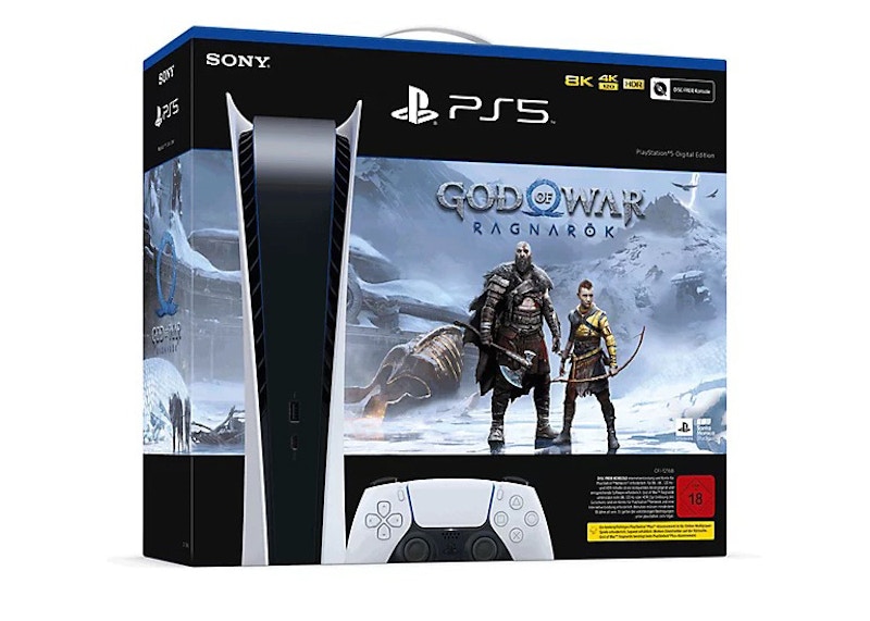 Sony PlayStation 5 PS5 Digital Edition God of War Ragnarök (EU Plug)  Console Bundle