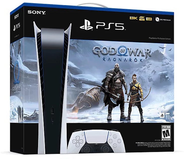 Sony PlayStation 5 PS5 Digital Edition God of War Ragnarök (US Plug)  Console Bundle 1000033246 - US