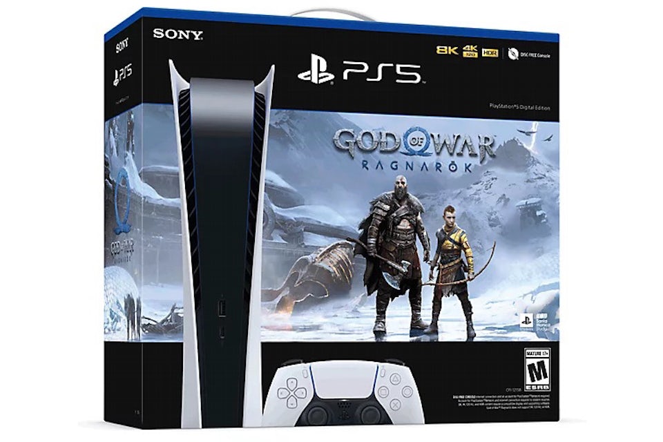 Sony PlayStation 5 PS5 Digital Edition God of War Ragnarök (US Plug)  Console Bundle 1000033246 - US