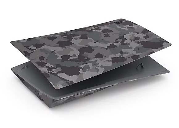 Sony PlayStation 5 PS5 Disc Edition Cover 1000031418 Gray Camouflage