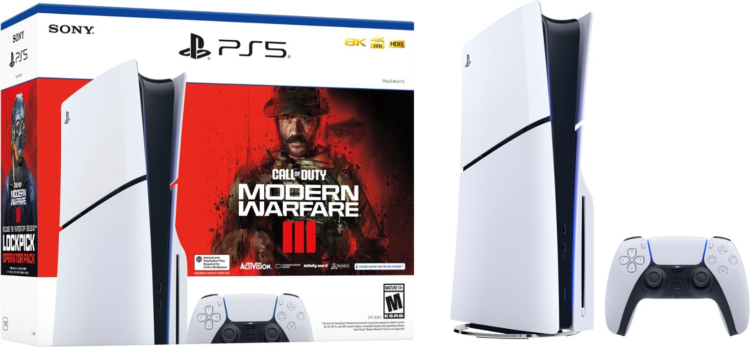 Sony PlayStation 5 PS5 Slim Ultra HD Blu-ray Call of Duty Modern Warfare  III Console (US Plug) 1000037795