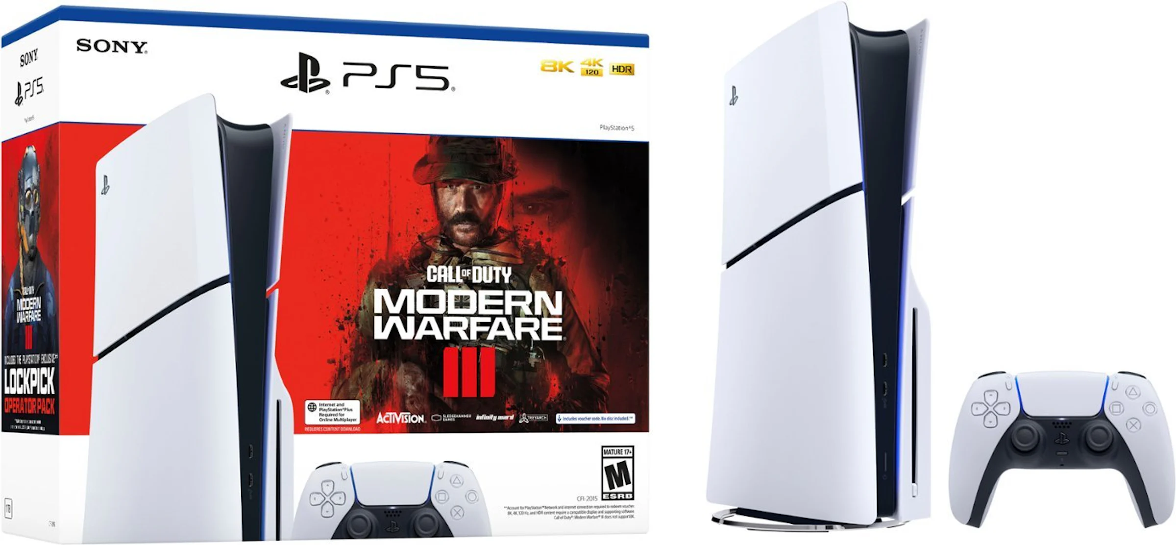 Sony PlayStation 5 PS5 Slim Ultra HD Blu-ray Call of Duty Modern Warfare  III Console (US Plug) 1000037795 - US