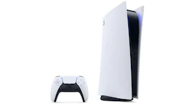 Console Sony PlayStation 5 édition numérique prise américaine (réf. 3005719) coloris blanc