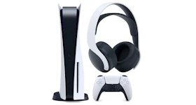 Sony Playstation 5 PS5 Disc Console with PULSE 3D Wireless Gaming Headset 3005718-3005688 White