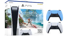 Sony Playstation 5 PS5 Horizon Forbidden West Blu-Ray Console with Extra DualSense Wireless Controller Bundle (US Plug) 1000032115/1000032000-3006394 Starlight Blue