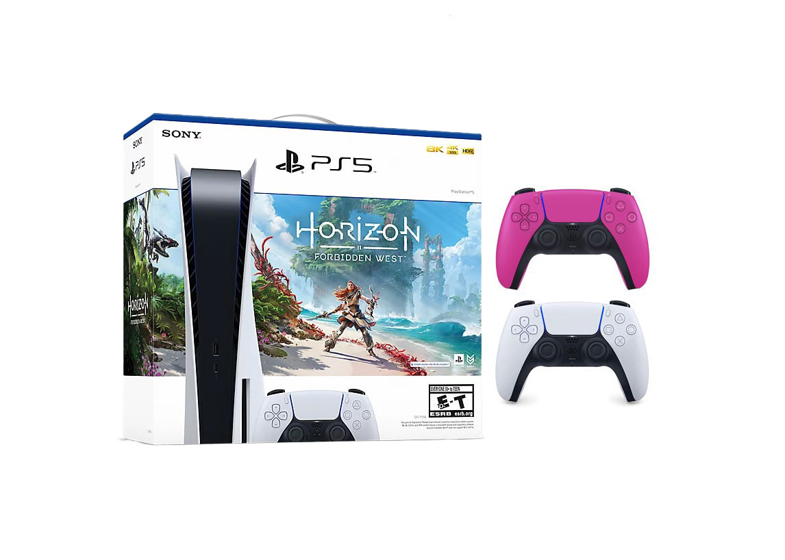 Sony Playstation 5 PS5 Horizon Forbidden West Blu-Ray Console with Extra  DualSense Wireless Controller Bundle (US Plug)  1000032115/1000032000-3006395 
