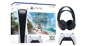Sony Playstation 5 PS5 Horizon Forbidden West Blu-Ray Console with PULSE 3D Wireless Gaming Headset 1000032115/1000032000-3006397 Black