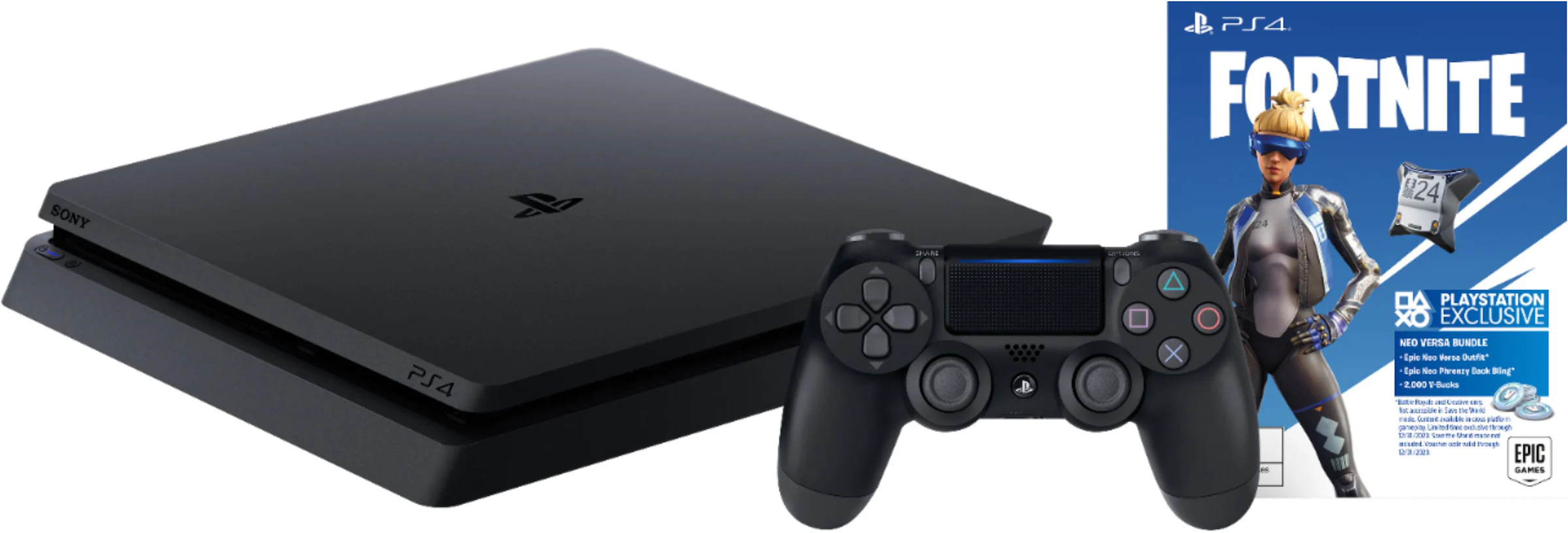 Sony PlayStation 4 1TB Fortnite Neo Versa Console Bundle Jet Black 3004673  - Best Buy