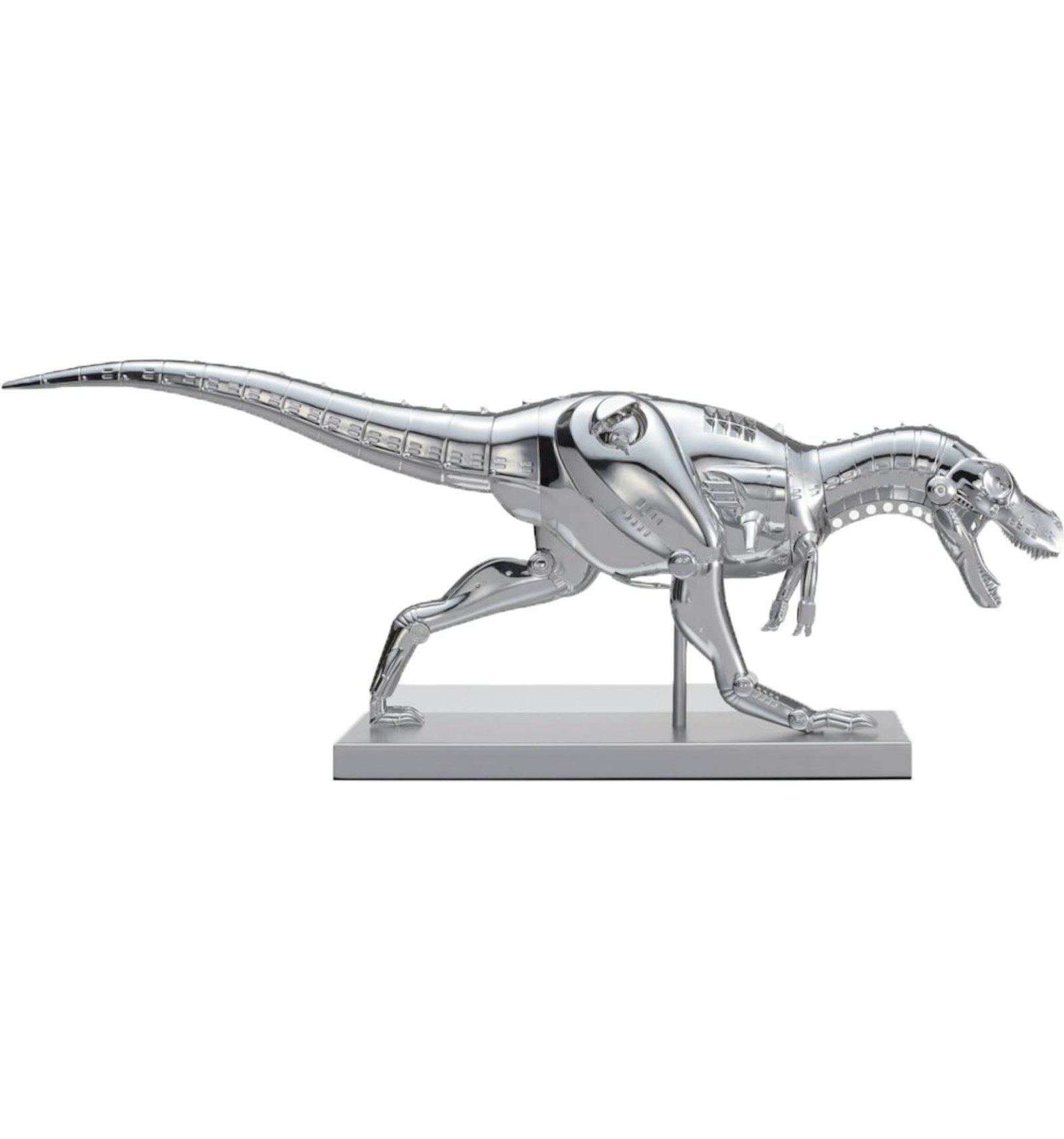 Hajime Sorayama T-Rex Cyborg Dinosaur Figure Silver
