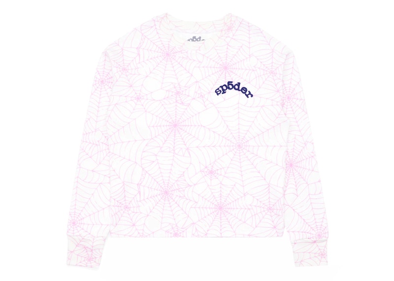 Sp5der AOP Thermal L/S T-shirt Pink Men's - FW23 - US