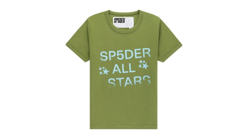 Sp5der All Star Baby Tee Olive
