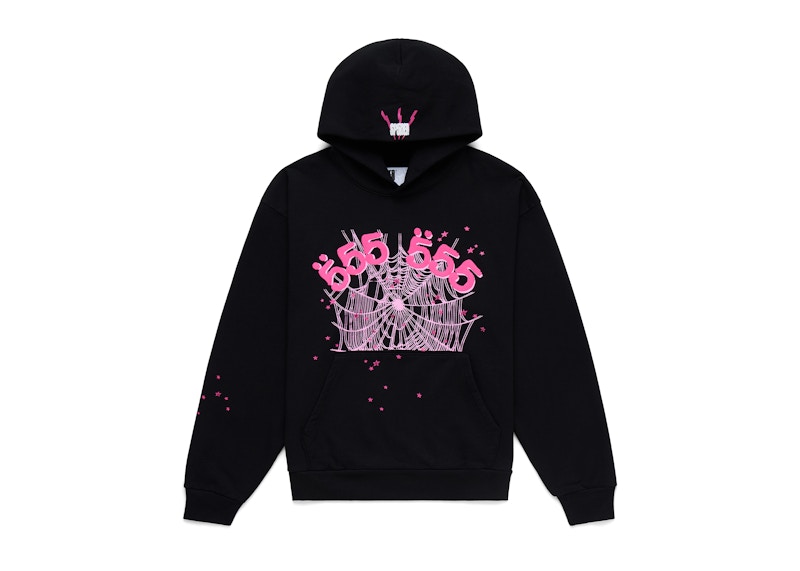 Sp5der Angel Number Hoodie Black Men's - FW24 - US