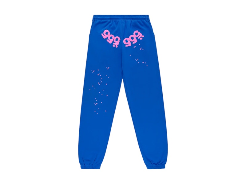 Pre-owned Sp5der Men's Angel Number Sweatpant In Blue