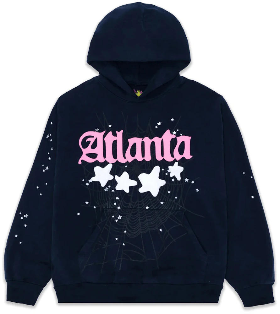 Sp5der Atlanta Navy Hoodie Sweatshirt