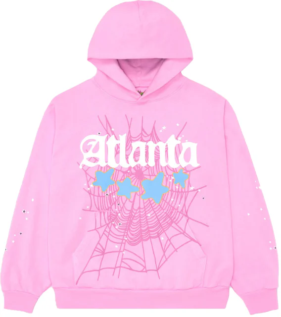 Sp5der Atlanta Hoodie Pink Men's - SS23 - US