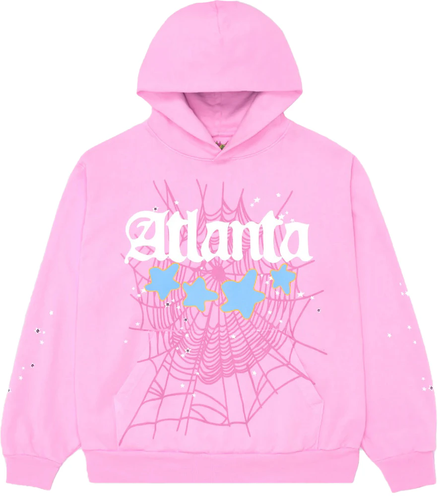 Sp5der Atlanta Hoodie Pink Men's - SS23 - US