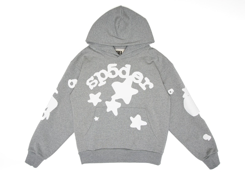 sp5der beluga グレー　ニューヨークにて購入　値下げ可 Sp5der Rhinestone Beluga Hoodie Heather Grey - FW25 - US