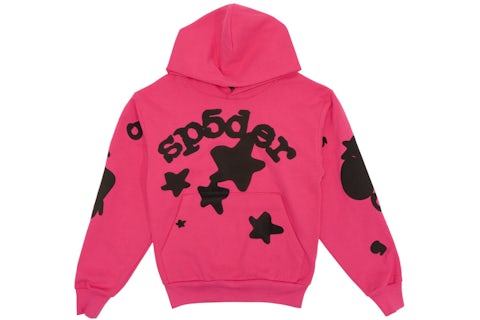 Sp5der Beluga Hoodie Pink Men's FW24 US
