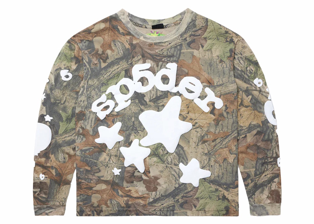 Pre-owned Sp5der Beluga L/s Tee Real Tree Camo