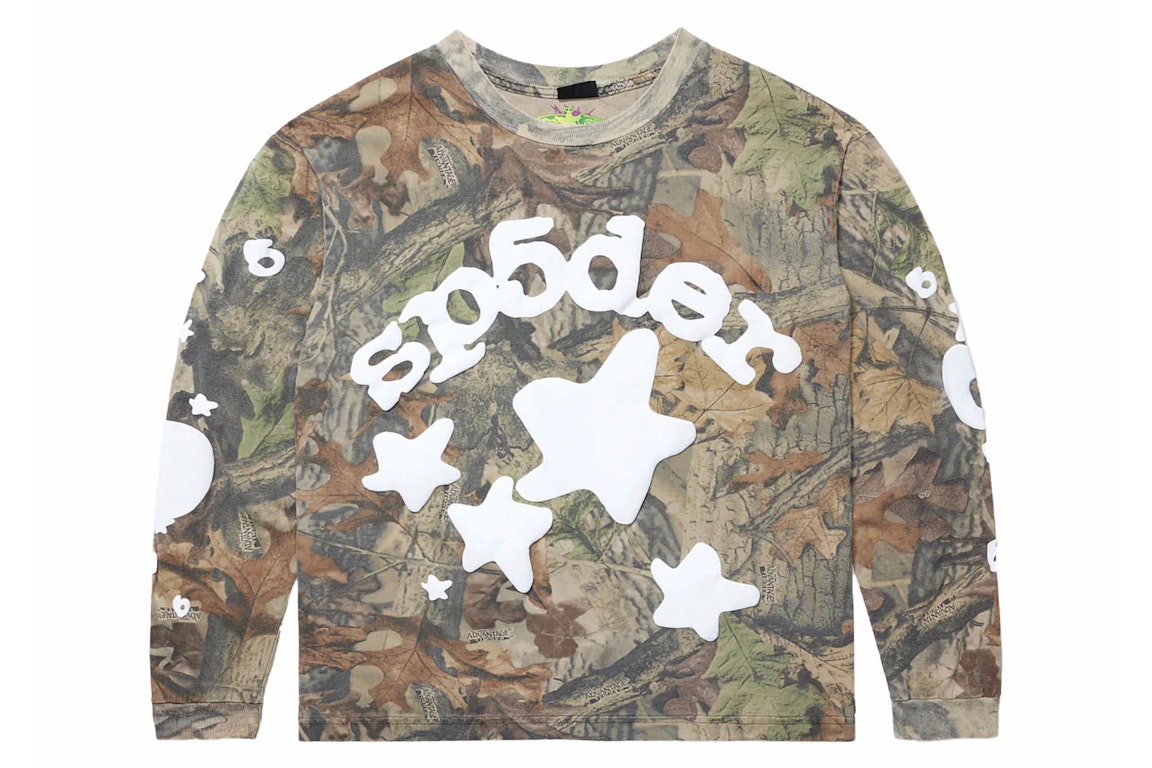 Pre-owned Sp5der Beluga L/s Tee Real Tree Camo