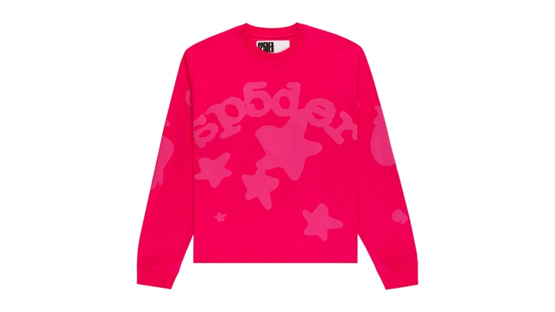 Pre-owned Sp5der Men's Beluga Longsleeve In Pink