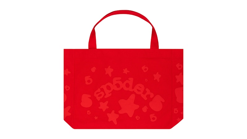 Pre-owned Sp5der Men's  Beluga Oversized Tote In Red