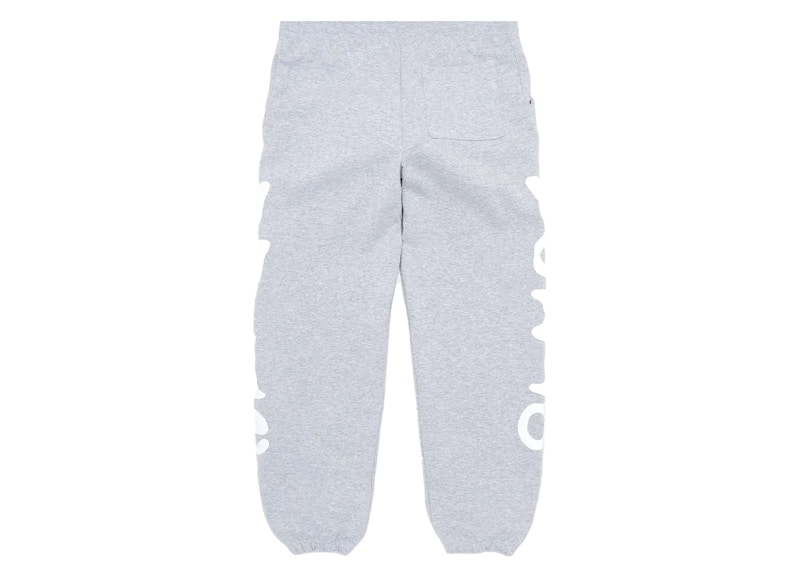 Sp5der Rhinestone Beluga V2 Wide Leg Sweatpant Heather Grey main image 1
