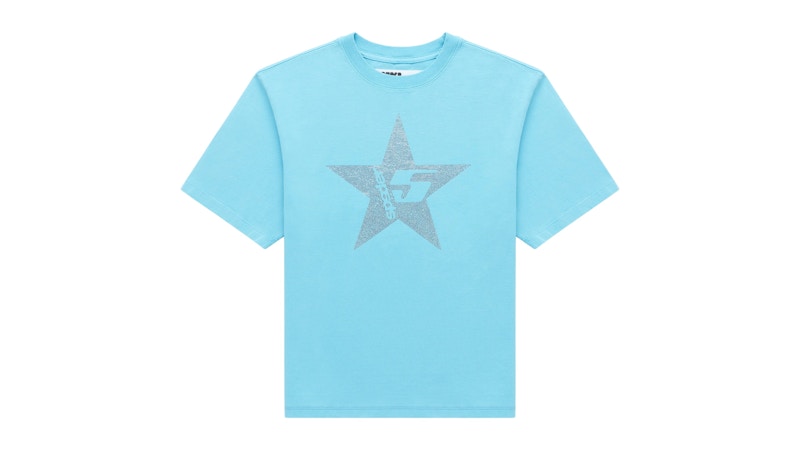 Sp5der Big 5 Star Rhinestone Tee Light Blue
