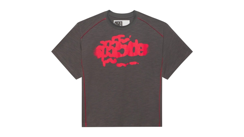 Sp5der Contrast Stitch Slub Tee