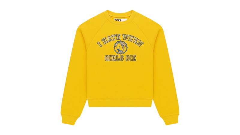 Sp5der I H8 When Girls Die Raglan Crewneck Old Gold