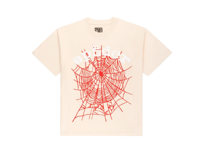 Sp5der Legacy Logo Heavyweight Tee Cream Men