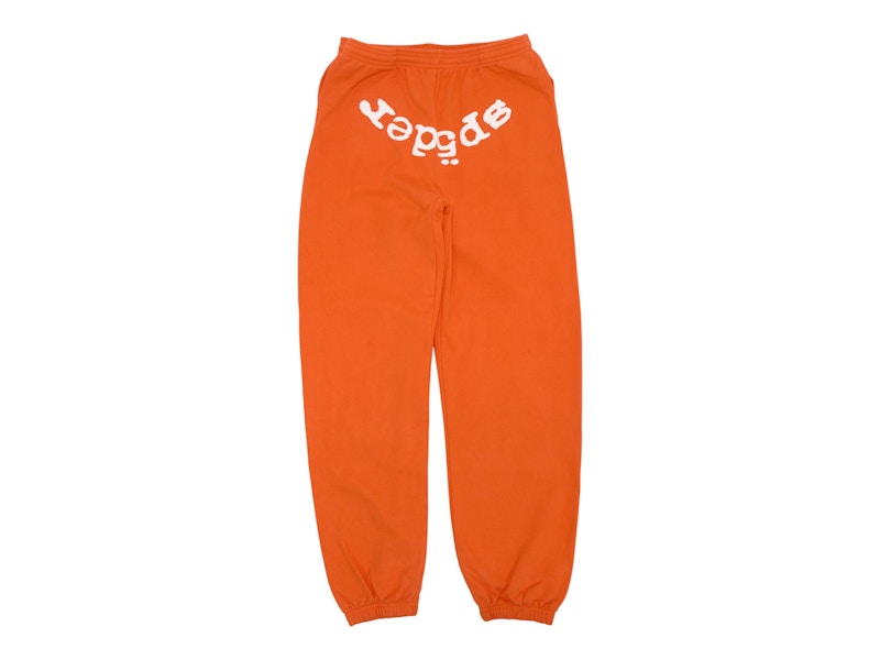Pre-owned Sp5der Men's  Legacy Sweatpant In Orange