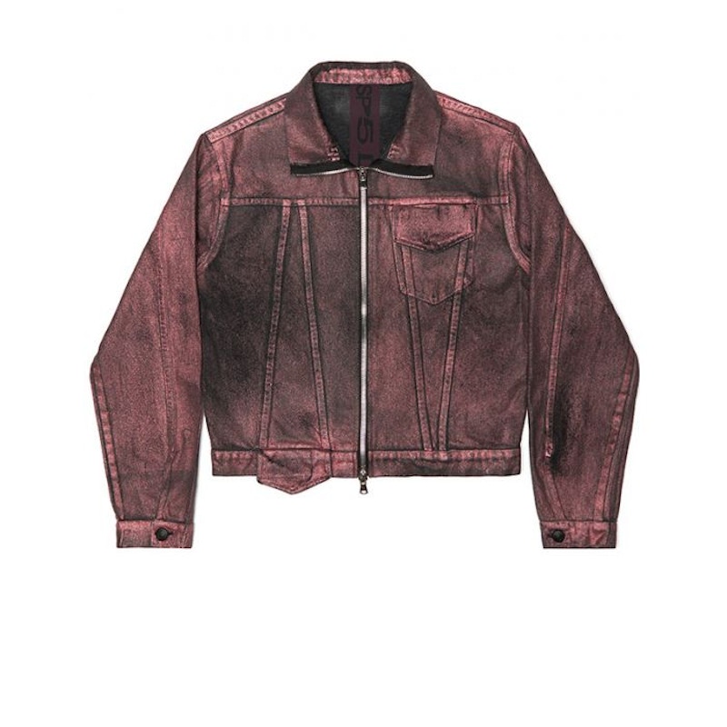 Sp5der Metallic Wash Denim Jacket Multi