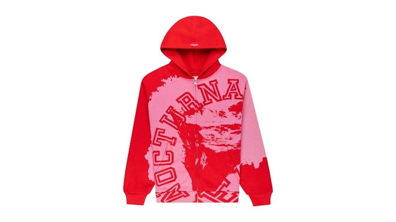 円高還元 Sp5der Nocturnal Zip Hoodie Red - SS25 - US トップス
