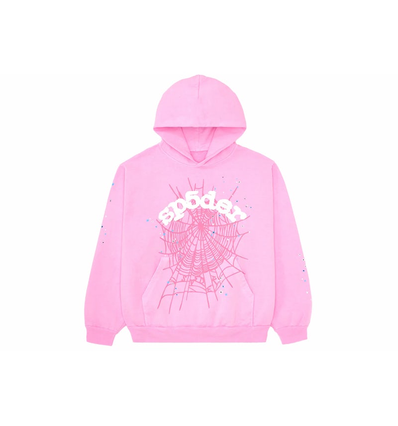 Sp5der OG Web Hoodie Pink FW23 US - Main Image