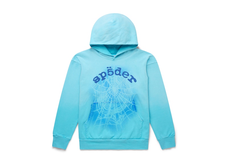 Sp5der OG Web V2 Spray Hoodie Light Blue Men's - SS25 - US